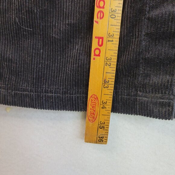 90s Woolrich Corduroy Skirt 14 Black Vintage Outdoorwear Full Length Deadstock - Picture 8 of 9
